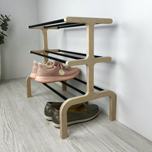 Three - Story Shoe Shelf for the Hallway - EvenWood