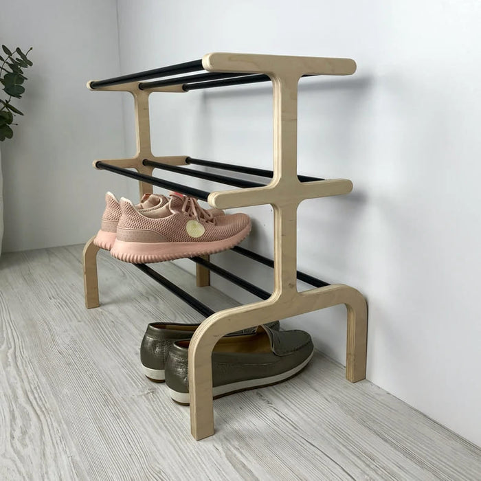 Three - Story Shoe Shelf for the Hallway - EvenWood