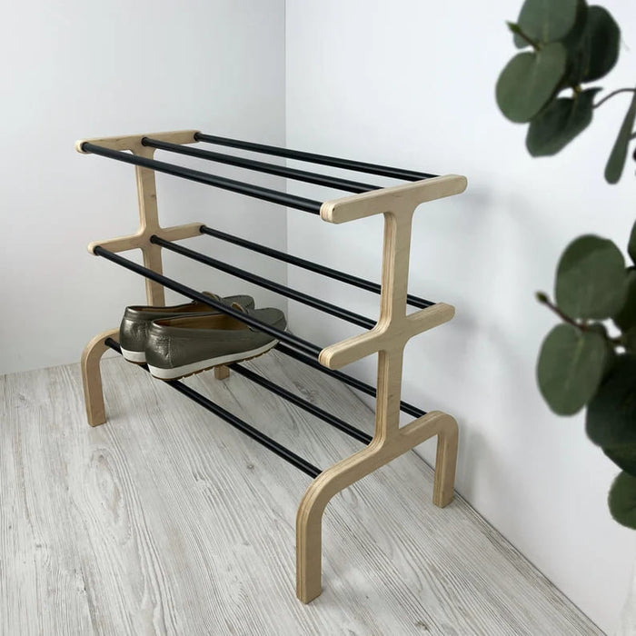 Three - Story Shoe Shelf for the Hallway - EvenWood