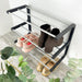 Three - Tier Wall - Mounted Shoe Rack: Black + Silver - Image 3