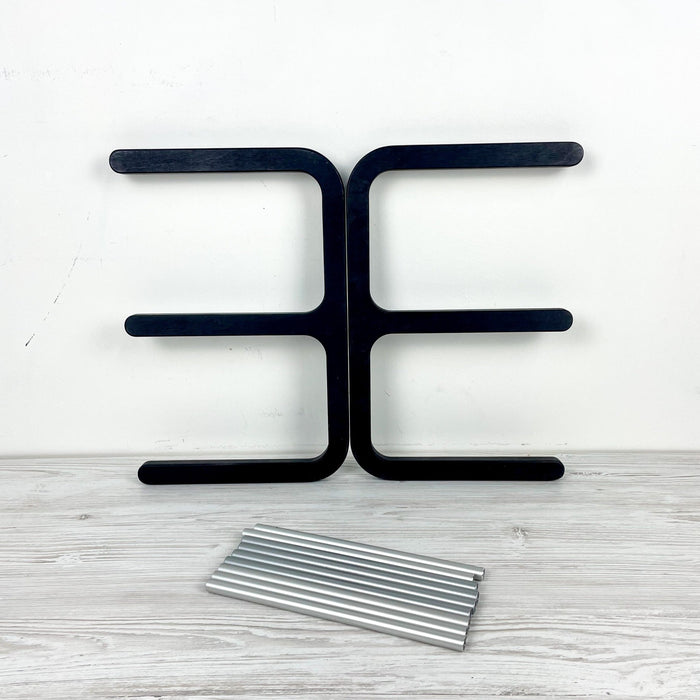 Three - Tier Wall - Mounted Shoe Rack: Black + Silver - Image 7