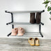 Three - Tier Wall - Mounted Shoe Rack: Black + Silver - Image 4