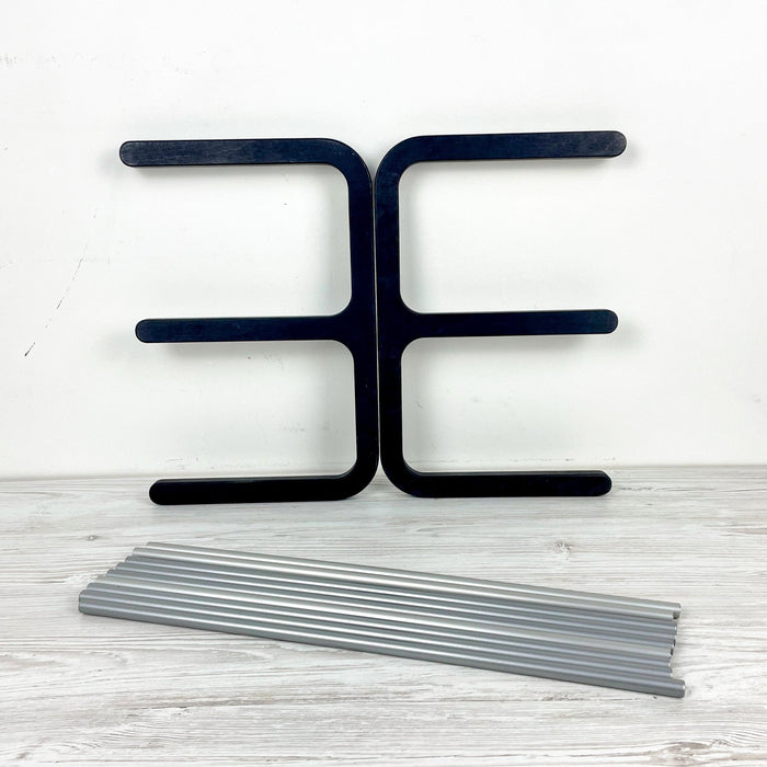 Three - Tier Wall - Mounted Shoe Rack: Black + Silver - Image 9