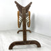 Unique Double Sided Wooden Shoe Stand | Walnut + Black Rods - EvenWood