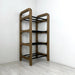 Vertical Corner Shoe Shelf | Walnut + Black Rods - Image 4