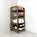 Vertical Corner Shoe Shelf | Walnut + Black Rods - Image 2