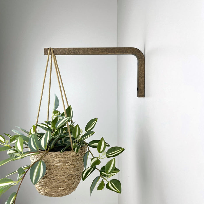 Wall Hook for Hanging Planters | Walnut Color - EvenWood