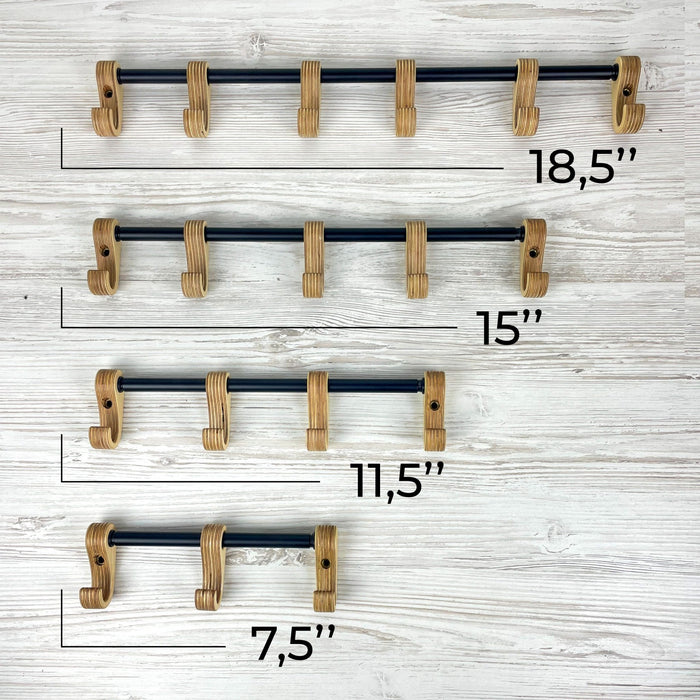 Wall Mount Coffee Hooks Hanger | Wood - Image 8