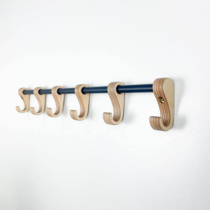 Wall Mount Coffee Hooks Hanger | Wood - Image 6