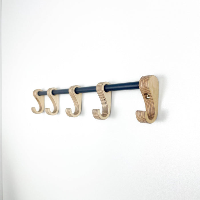 Wall Mount Coffee Hooks Hanger | Wood - Image 5