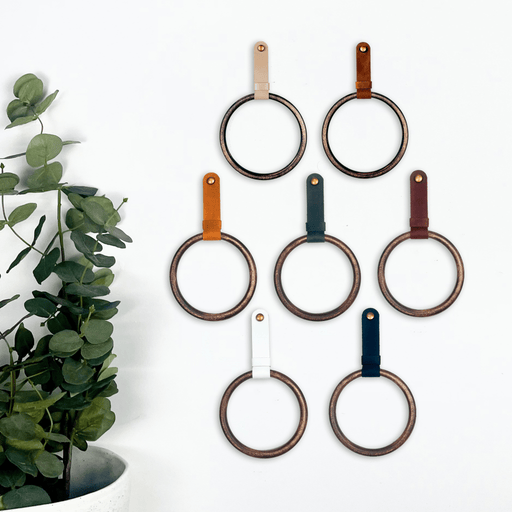 Wall Mounted Hand Towel Holder for Bathroom | Walnut - Image 2