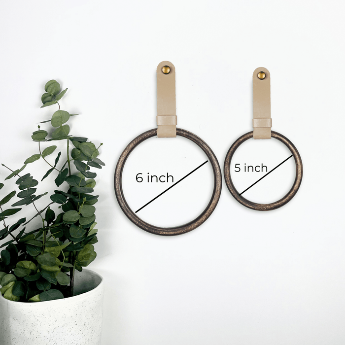 Wall Mounted Hand Towel Holder for Bathroom | Walnut - Image 9