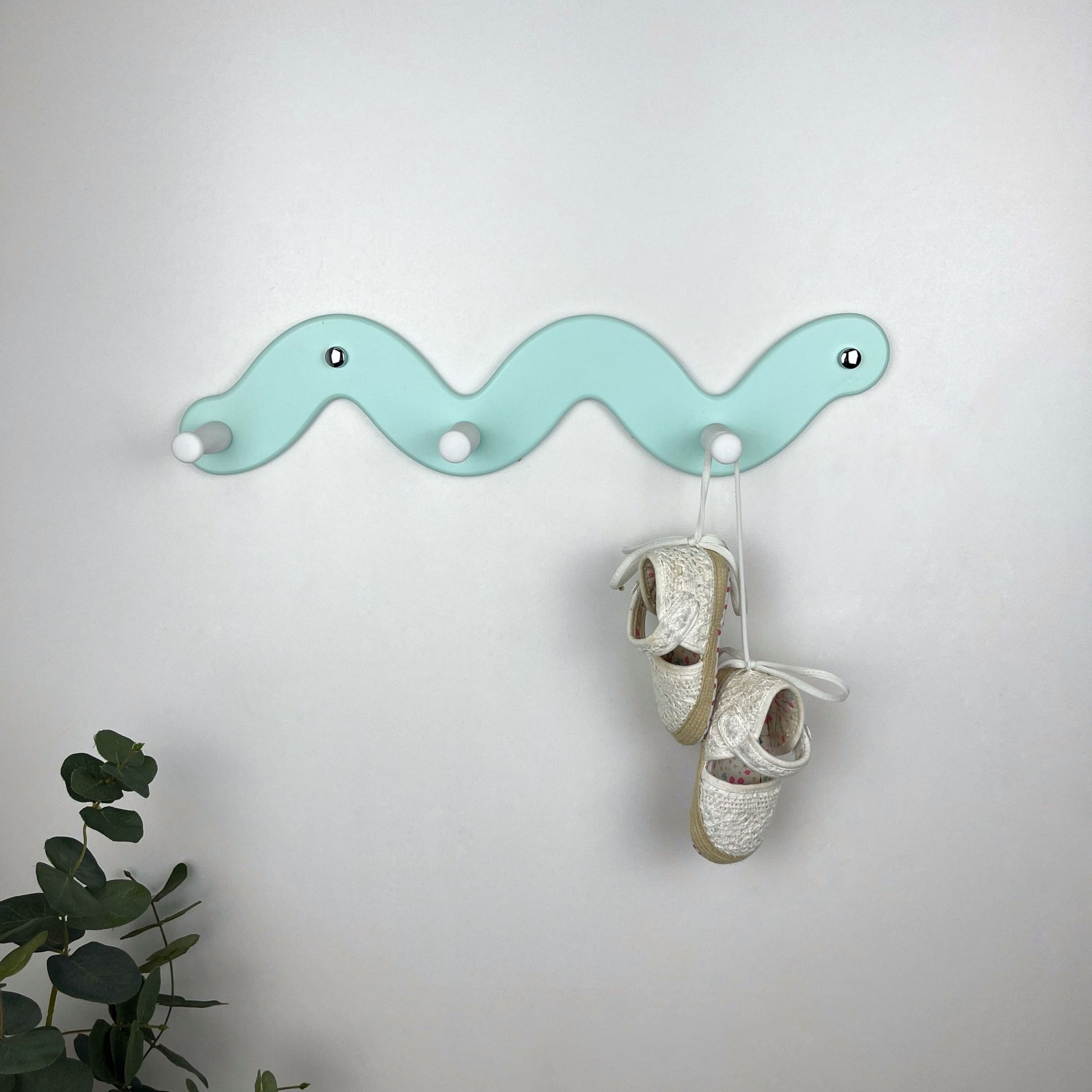 Snake Coat Rack Wall Rack Snake with 3 Hooks | Orange Color