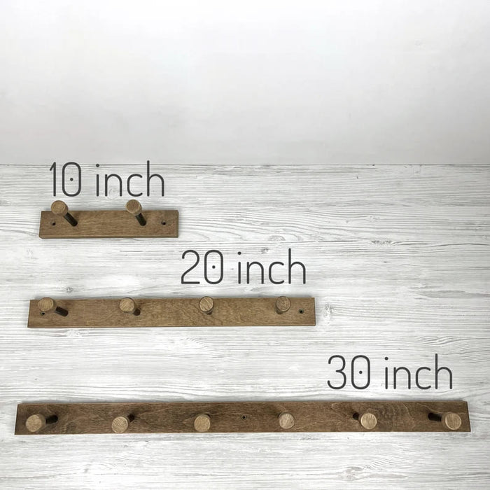 Walnut Hallway Coat Rack | Wood and Metal Wall Hanger Hooks - EvenWood