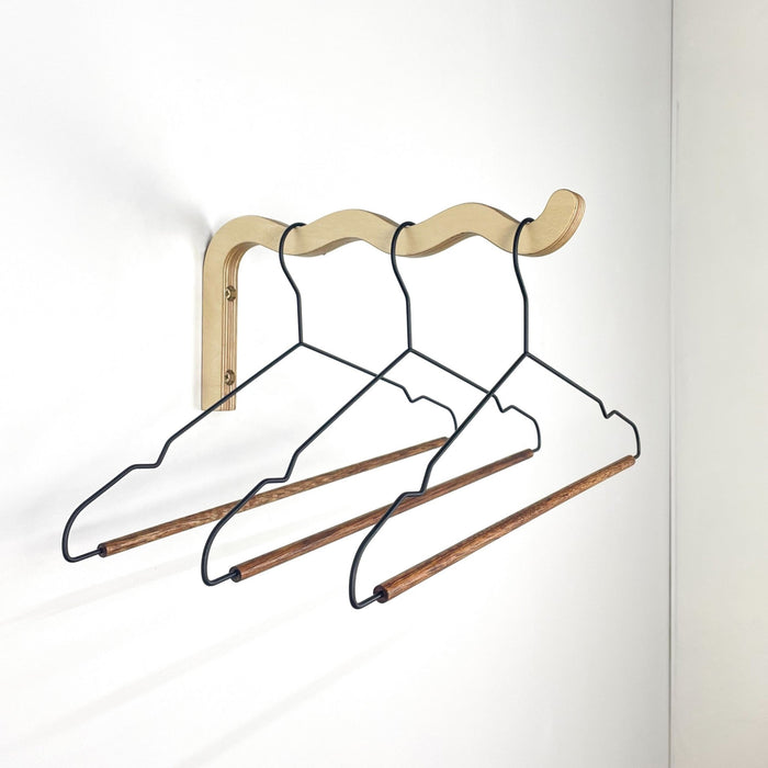 Wavy clothes hanger | Natural | 12"x6" - Image 3