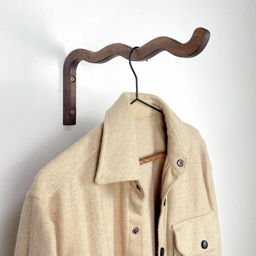 Wavy clothes hanger | Walnut | 12"x6" - Image 1