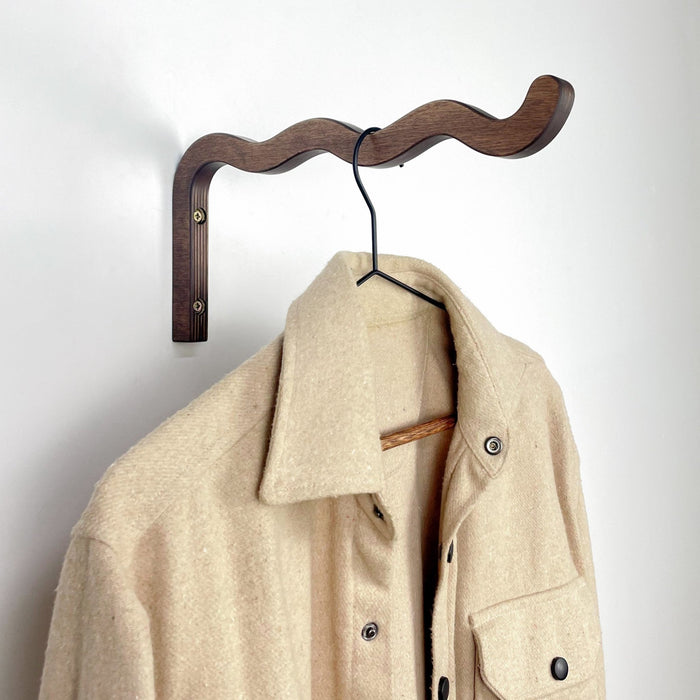 Wavy clothes hanger | Walnut | 12"x6" - Image 1