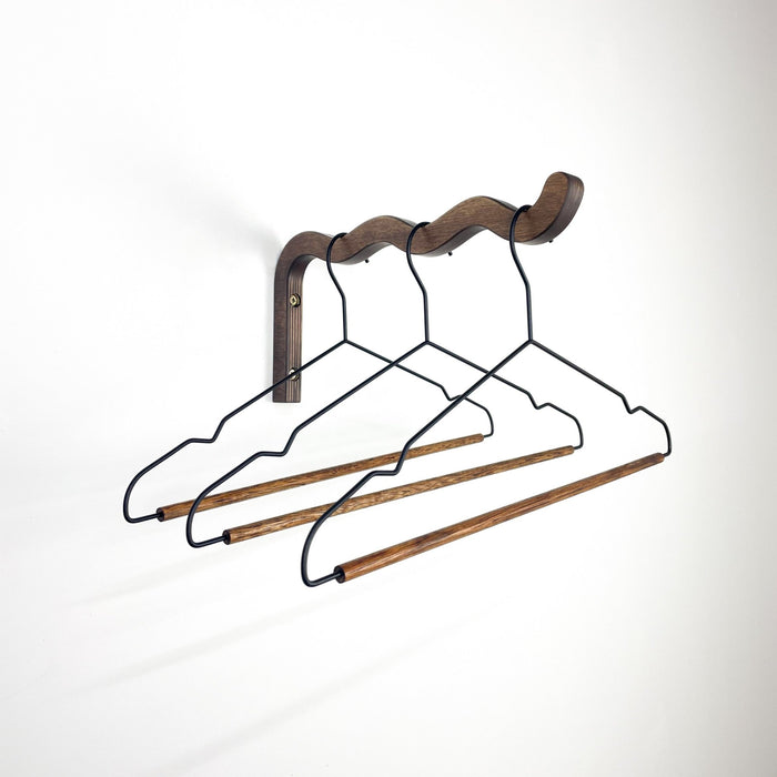 Wavy clothes hanger | Walnut | 12"x6" - Image 3