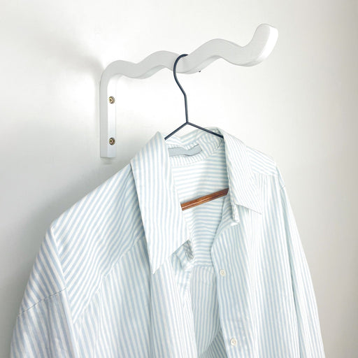 Wavy clothes hanger | White | 12"x6" - Image 1