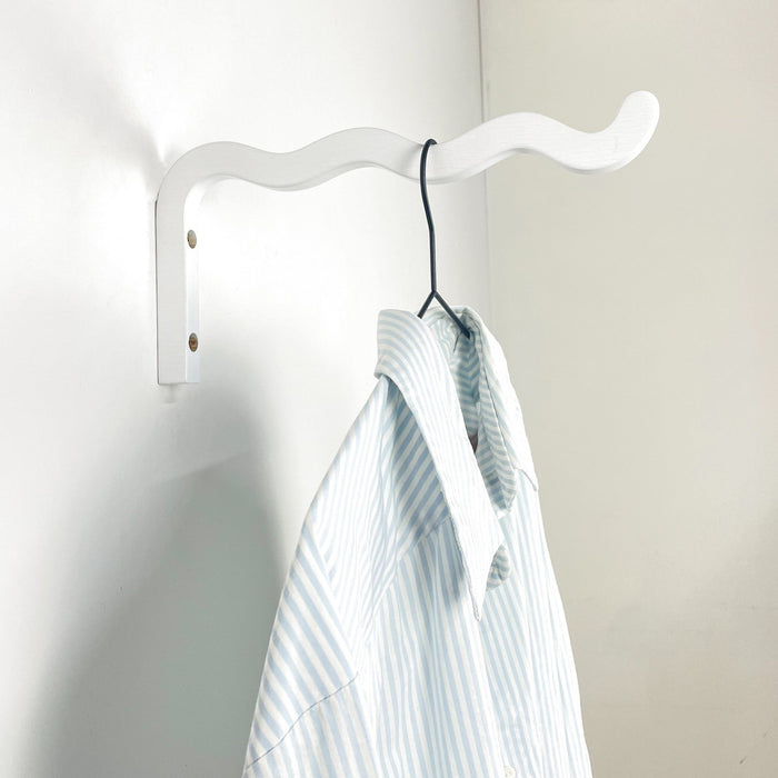 Wavy clothes hanger | White | 12"x6" - Image 4
