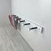 White Wall - Mounted Wooden Shelf for Shoes With Metal Hooks - EvenWood