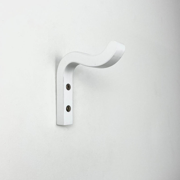 White Wavy Wall Hanger | Modern Hook for Towels, Hats & Coats - Image 3