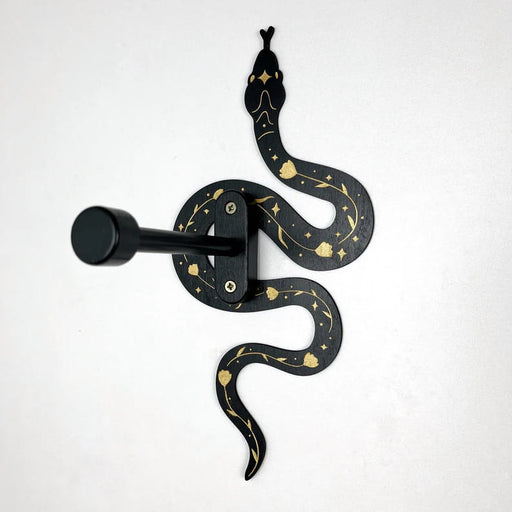 Witchy Plant Hanger Hook with Black Snake Tarot Design - EvenWood