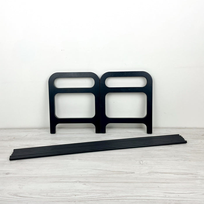 Wood Shoe Rack with Metal Rods | Compact 2 - Tier Storage - Image 4