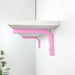 Wood Wall Shelf Brackets | Pink 6"x4" - Image 2