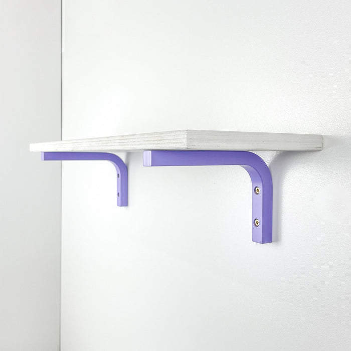 Wood Wall Shelf Brackets | Purple 6"x4" - Image 1