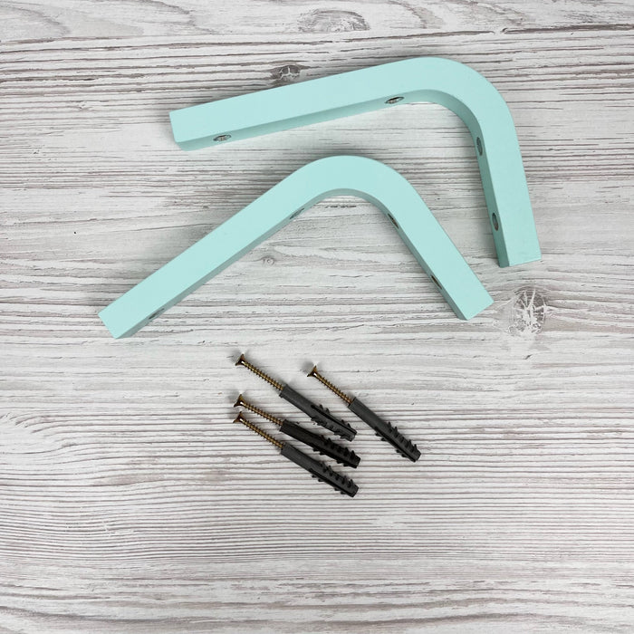 Wood Wall Shelf Brackets | SkyBlue 6"x4" - Image 3