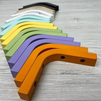 Wooden Colorful Shelf Brackets | 4x4 Inch