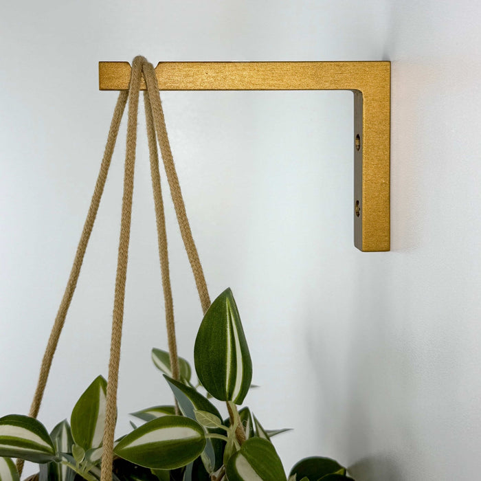 Wooden Indoor Plant Bracket | Bronze 6"x4" - Image 2