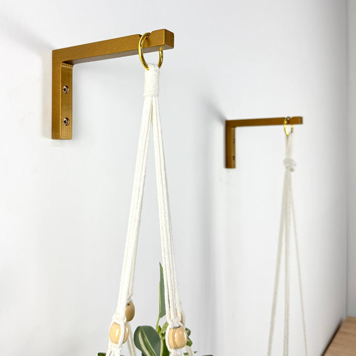 Wooden Indoor Plant Bracket | Bronze 6"x4" - Image 3