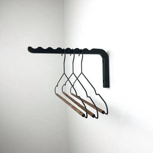 Wooden Wall Hanger for Clothes | Black Color - EvenWood