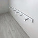 Wooden White Wall Shelf With Metal Hooks for Shoes - EvenWood