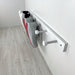 Wooden White Wall Shelf With Metal Hooks for Shoes - EvenWood