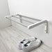 1 Tier White Shoe Rack for Wall | Silver Rods - Even Wood