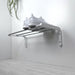 1 Tier White Shoe Rack for Wall | Silver Rods - Even Wood