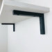 90 Degree Wood Shelf Brackets | Black 6"x4" - Even Wood