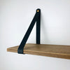 Black Leather Straps for Shelves | DIY