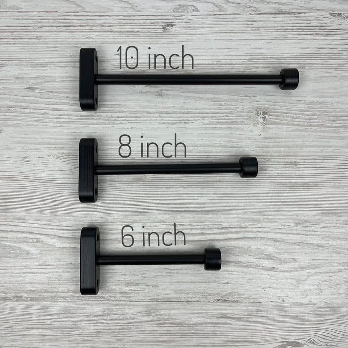 Black Plant Hanger Hook for Wall | 6" 8" 10" - Even Wood