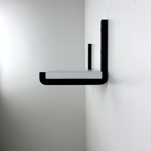 Black Shelf Brackets With Lip - Even Wood