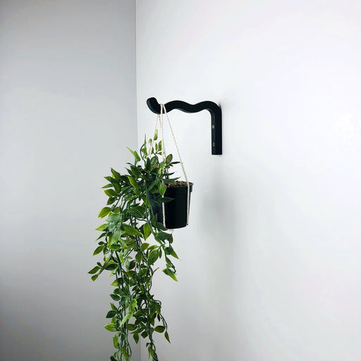 Black Wavy Plant Hook for Indoor | 6"x4" - Even Wood