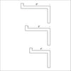 Brackets with Lip for Wall Shelves | Black