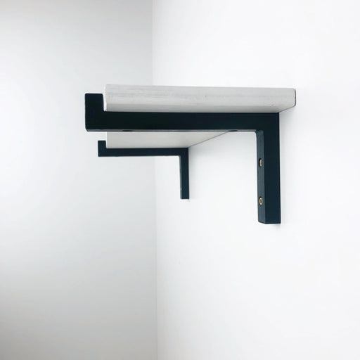 Brackets with Lip for Wall Shelves | Black - Even Wood