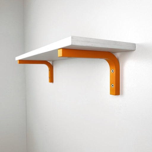 Colorful Wood Brackets for Shelves | Orange 6"x4" - Even Wood