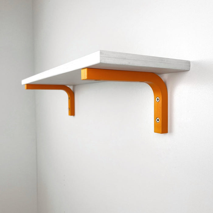 Colorful Wood Brackets for Shelves | Orange 6"x4" - Even Wood