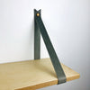 DIY Leather Strap Shelf Brackets