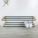 Double Tier Shoe Rack for Wall | Natural + Black Rods - Even Wood